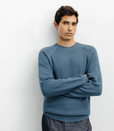 Pull col rond jeux de points canard - IZAC