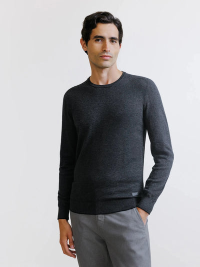 Pull col rond anthracite