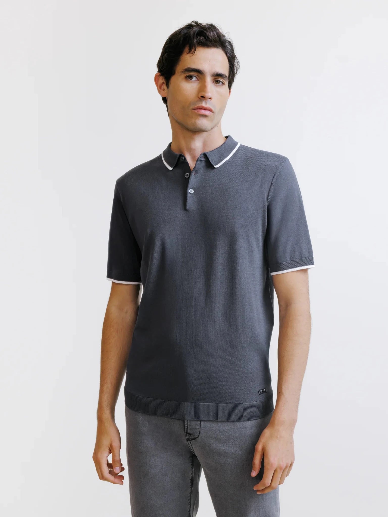 Polo en maille anthracite - IZAC