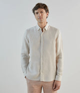 Chemise 100% lin beige - IZAC