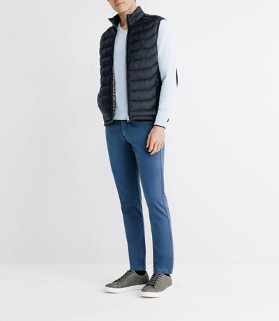 Doudoune sans manches matelassée marine - IZAC