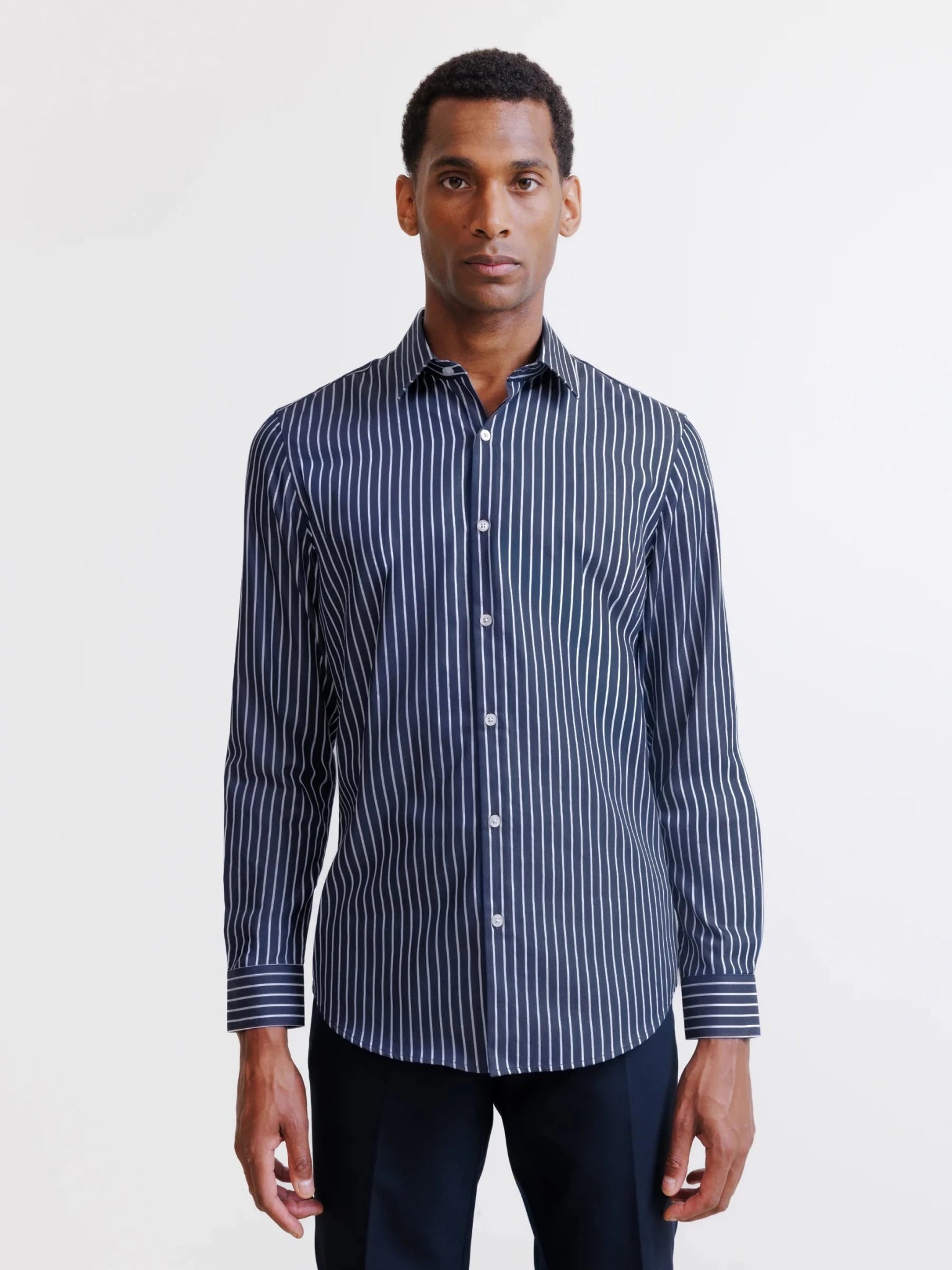 Chemise à rayures marine - IZAC