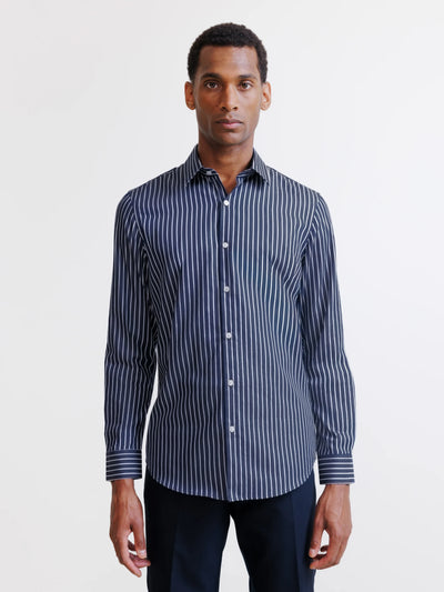 Navy striped shirt