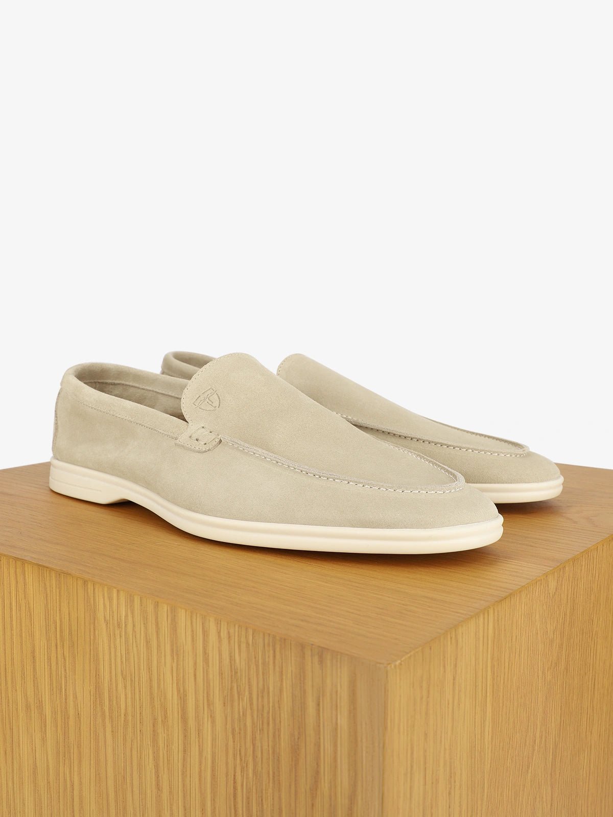 Mocassin casual en suède écru - IZAC