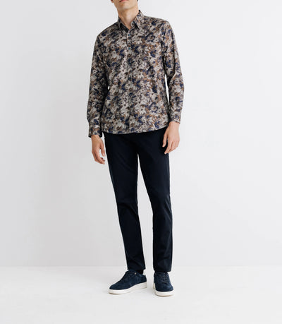 Chemise imprimée grise - IZAC