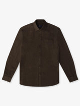 Chemise casual avec col boutonné marron