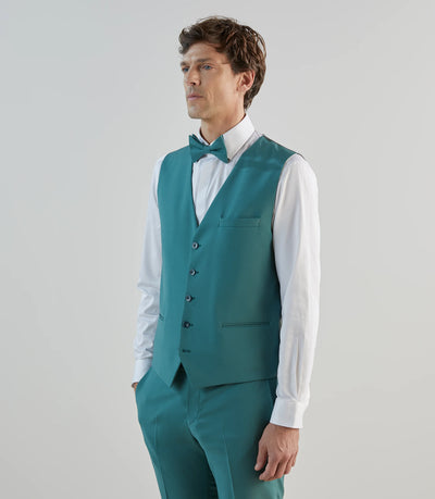 Gilet ville en laine majoritaire vert - IZAC