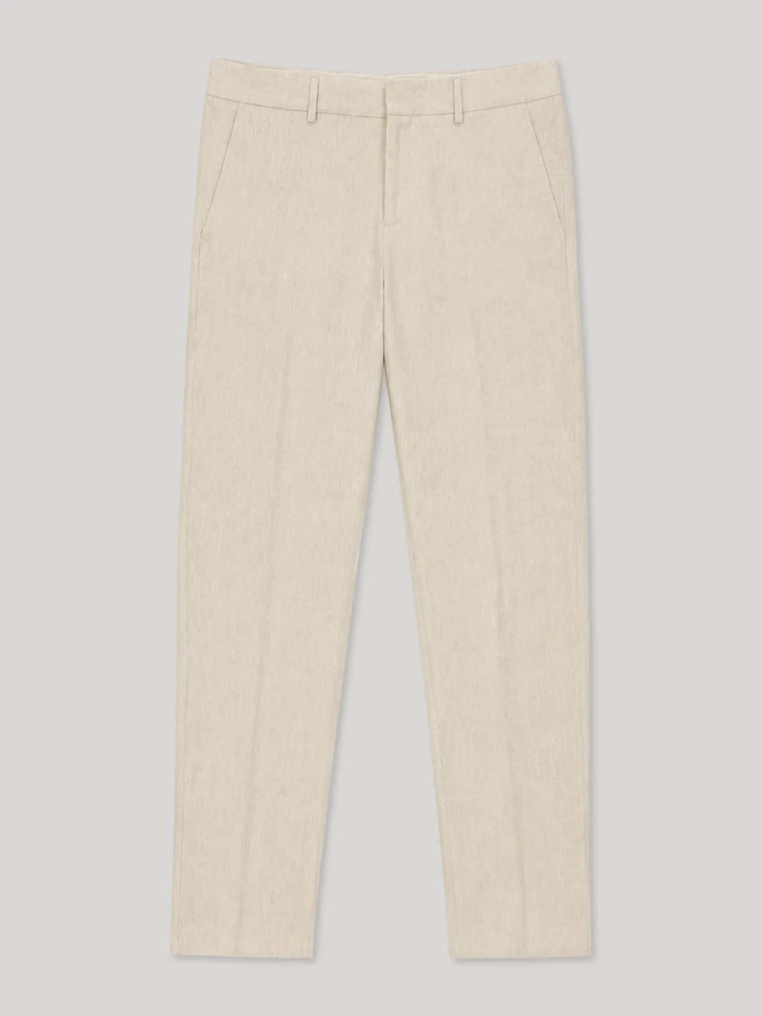 Pantalon ville 100% lin beige - IZAC