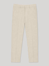 Pantalon ville 100% lin beige - IZAC