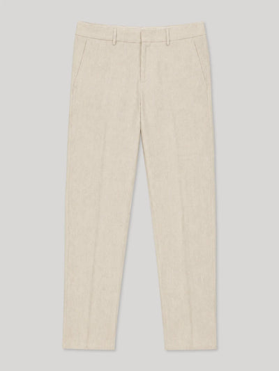 Pantalon ville 100% lin beige - IZAC