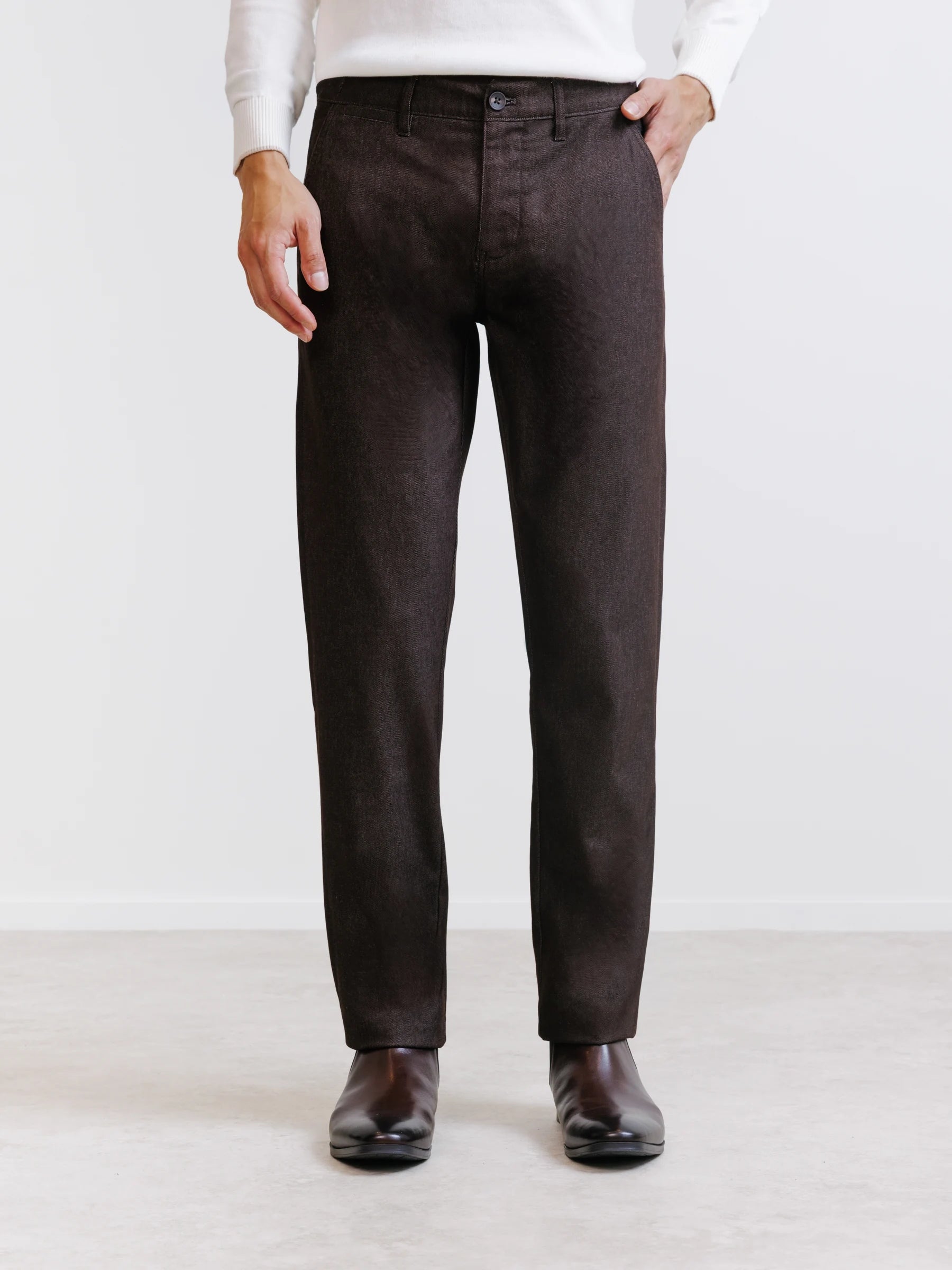 Pantalon casual marron