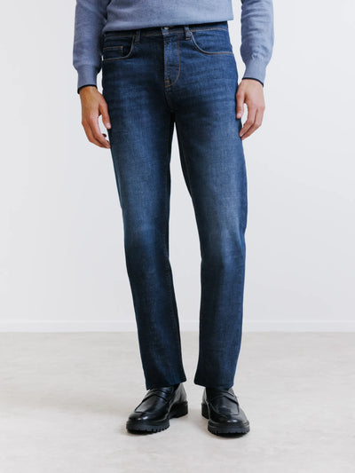 Jean 5 poches regular bleu