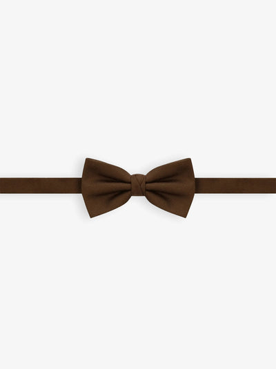 Plain brown bow tie