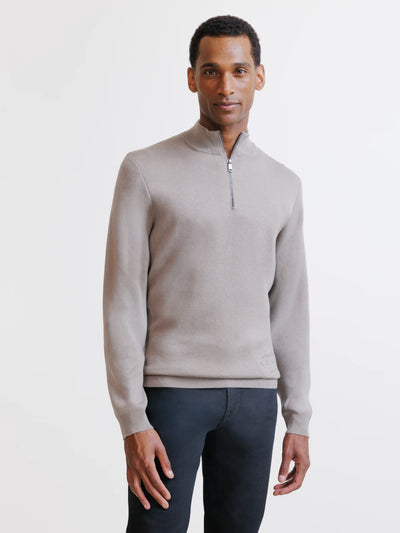 Taupe half-zip sweater
