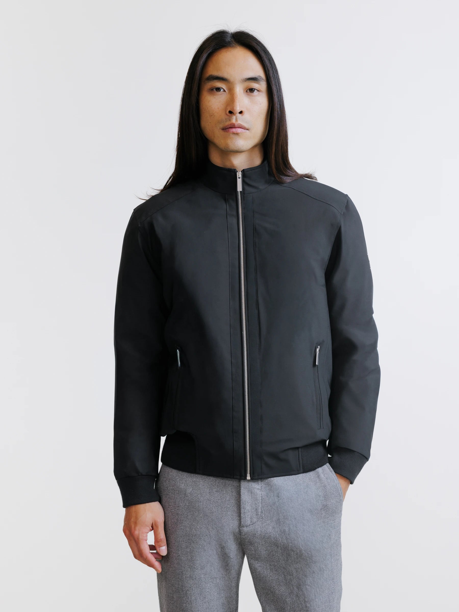 Blouson col montant noir