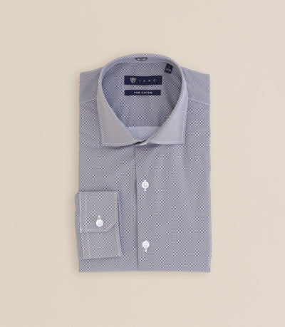 Chemise regular 100% coton marine - IZAC