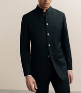 Costume en laine mélangée noir