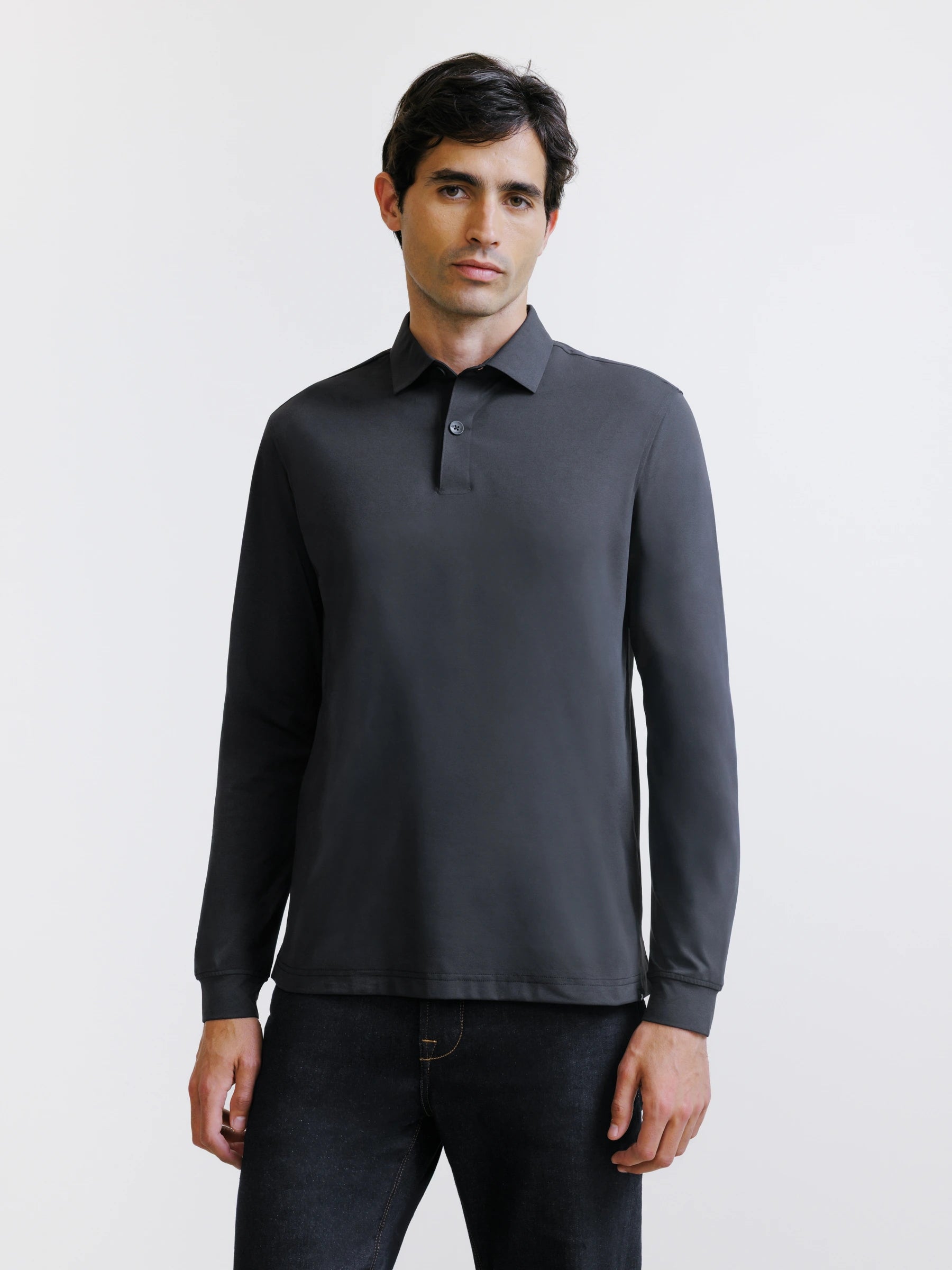 Polo non iron noir