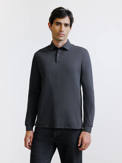 Polo non iron noir