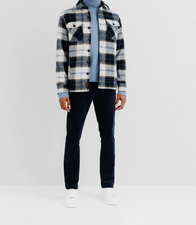 Surchemise casual grands carreaux marine - IZAC