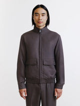 Blouson col montant marron