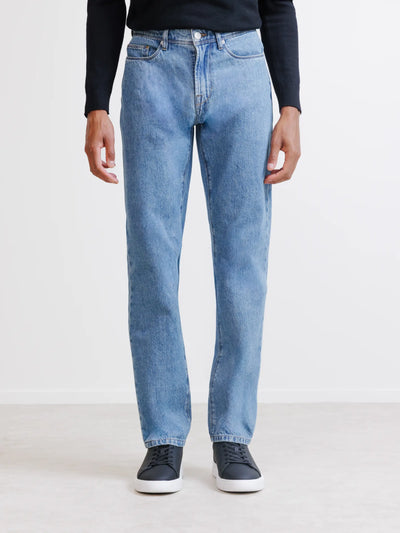 Jean 5 poches regular bleu moyen