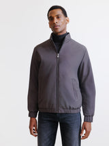 Blouson avec capuche marron