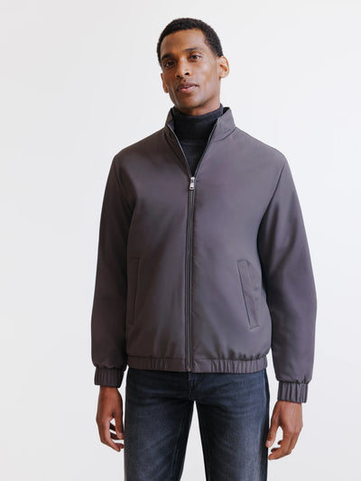 Blouson avec capuche marron