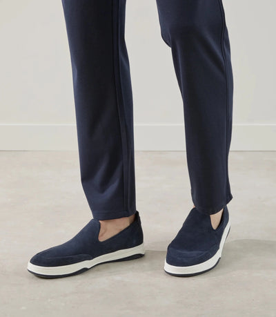 Chaussures casual en suède marine - IZAC