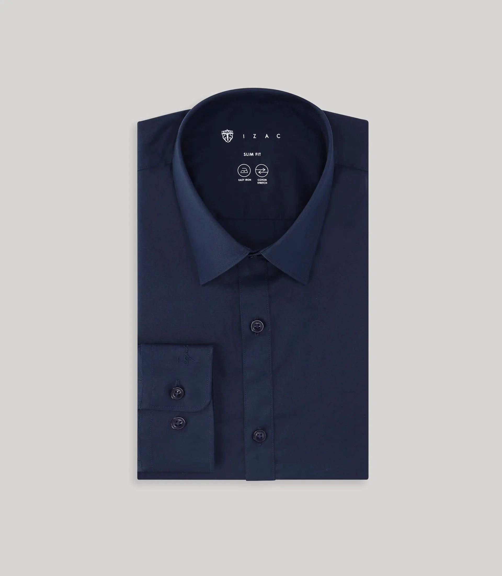 Chemise ville unie marine - IZAC