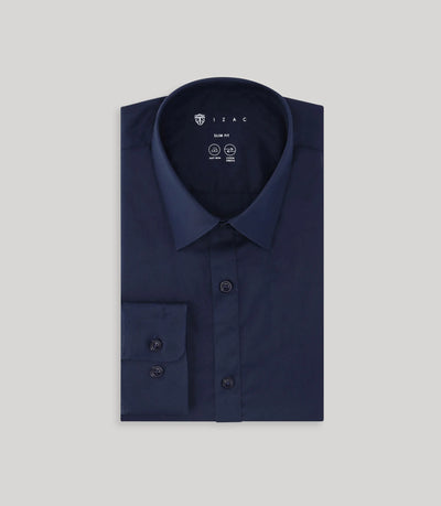 Chemise ville unie marine - IZAC