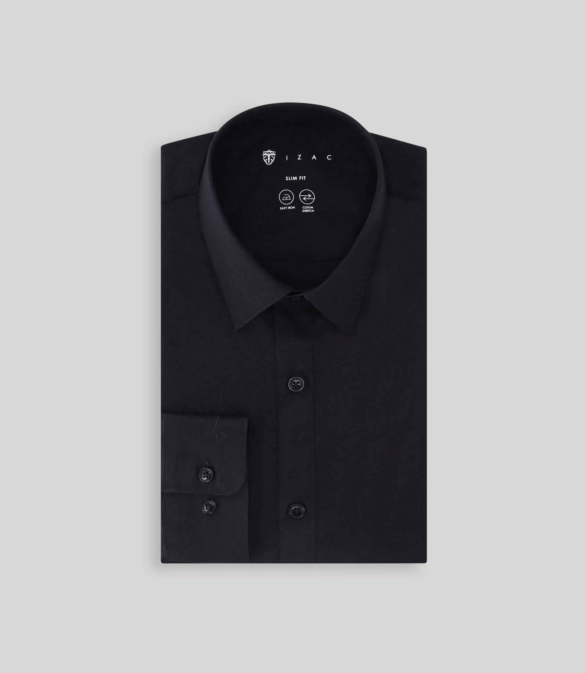 Chemise ville unie noire - IZAC