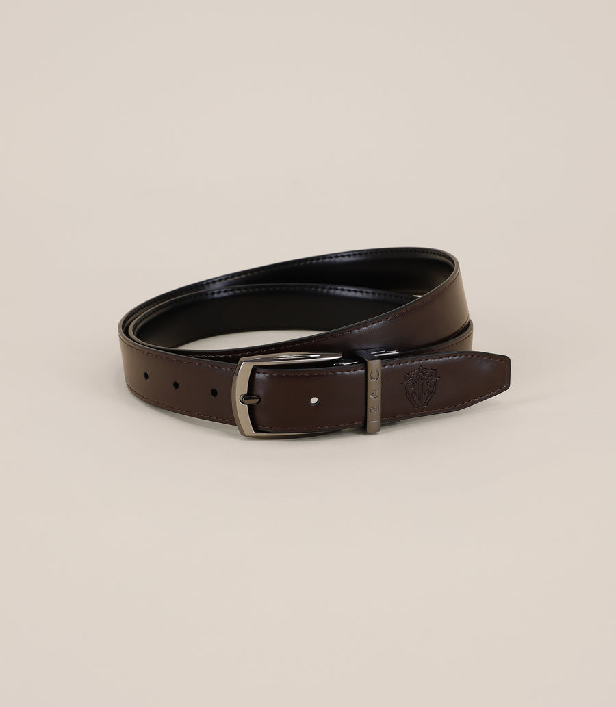 Ceinture ajustable en cuir noire