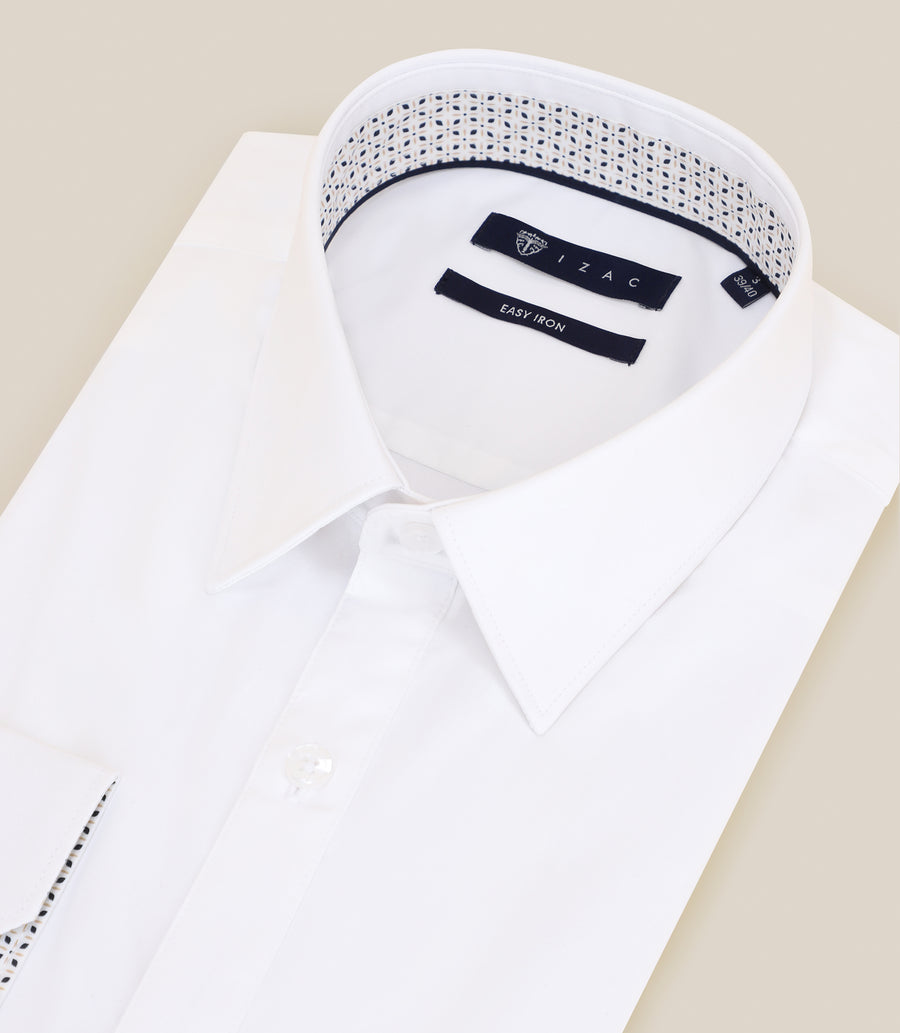 Chemise repassage facile blanche