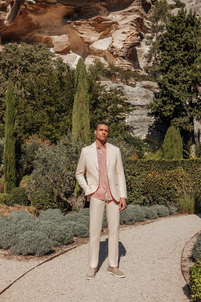 Veste ville 100% lin séparable pêche - IZAC