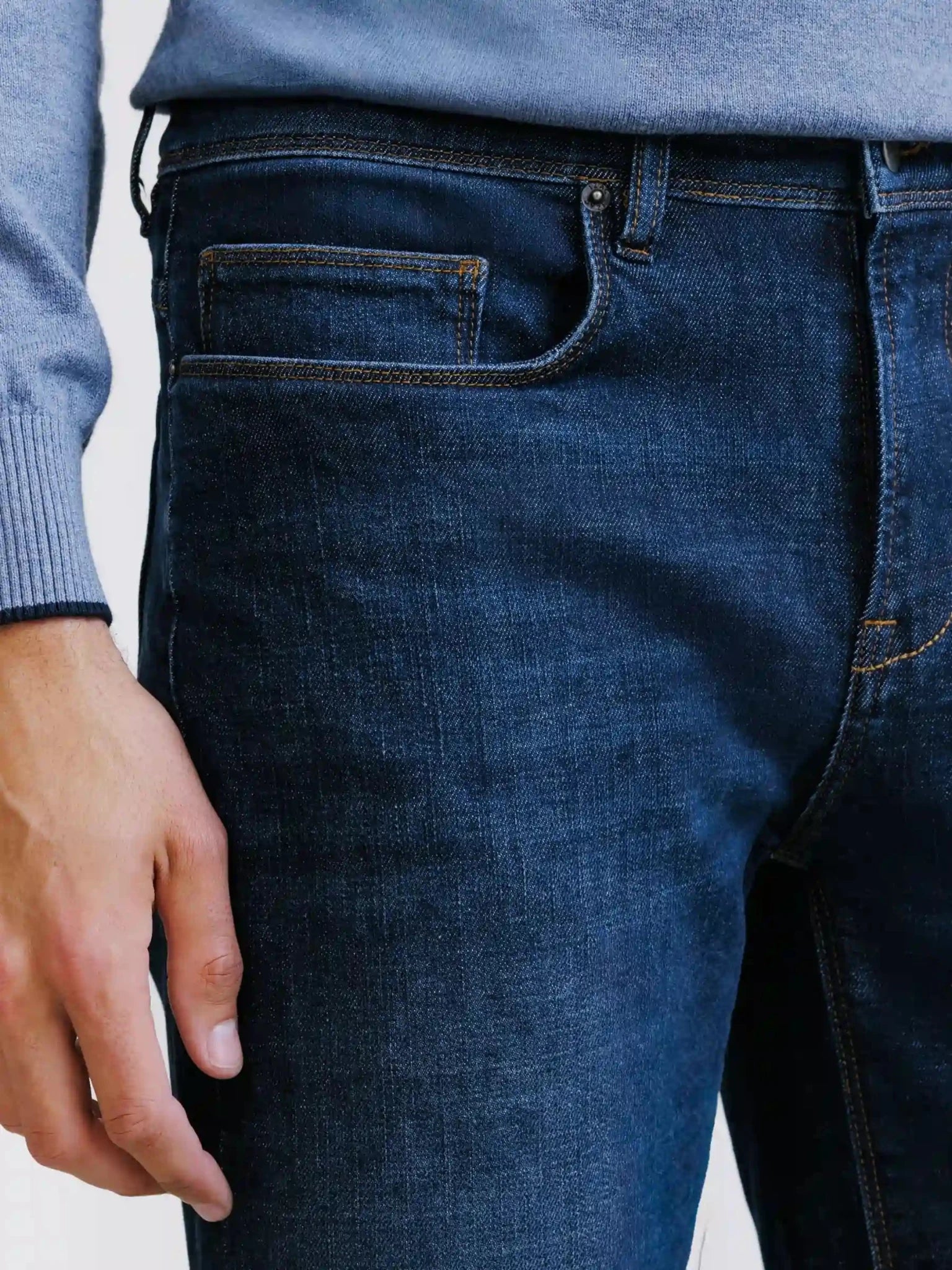 Jean 5 poches regular bleu