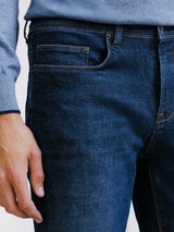 Blue regular fit 5-pocket jeans