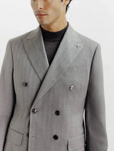 Grey double-breasted suit