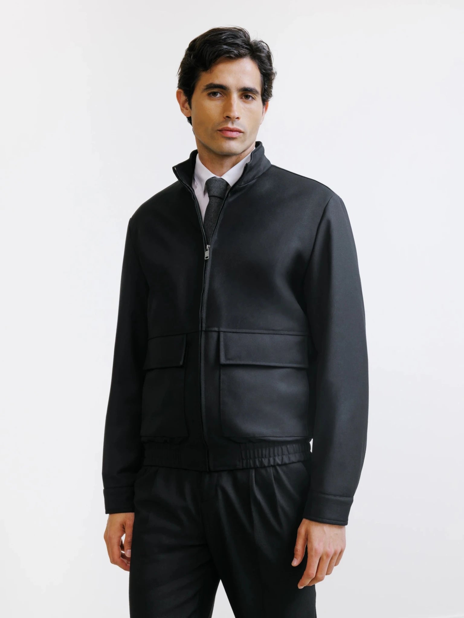 Blouson col montant noir - IZAC