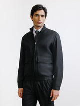 Black high-neck jacket
