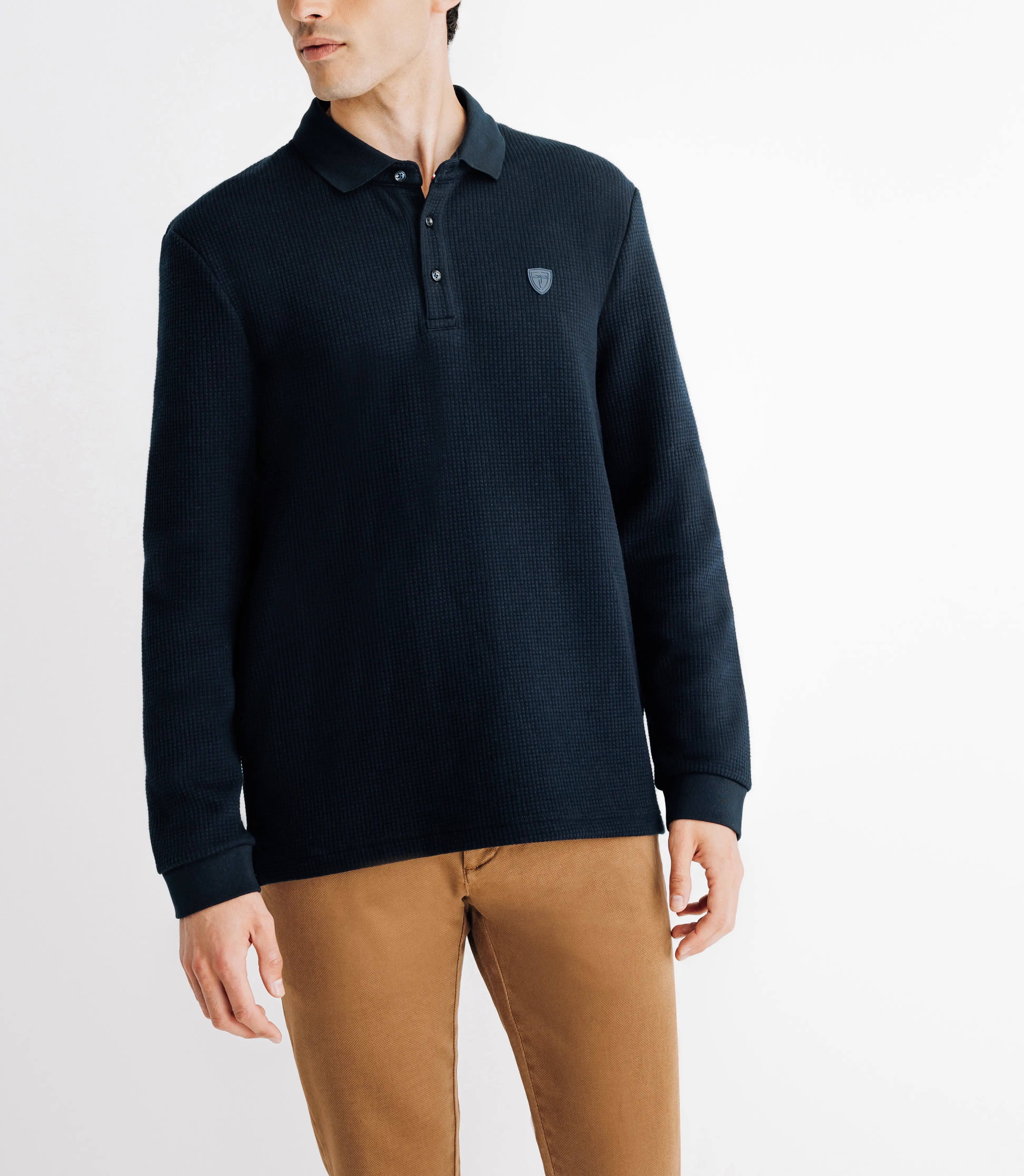 Polo nid d'abeille marine - IZAC