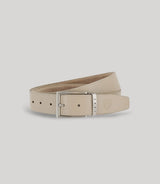 Ceinture réversible en cuir nubuck beige - IZAC