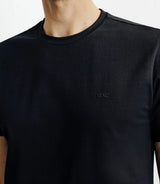 Black scoop-neck T-shirt