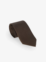 Cravate texturée marron
