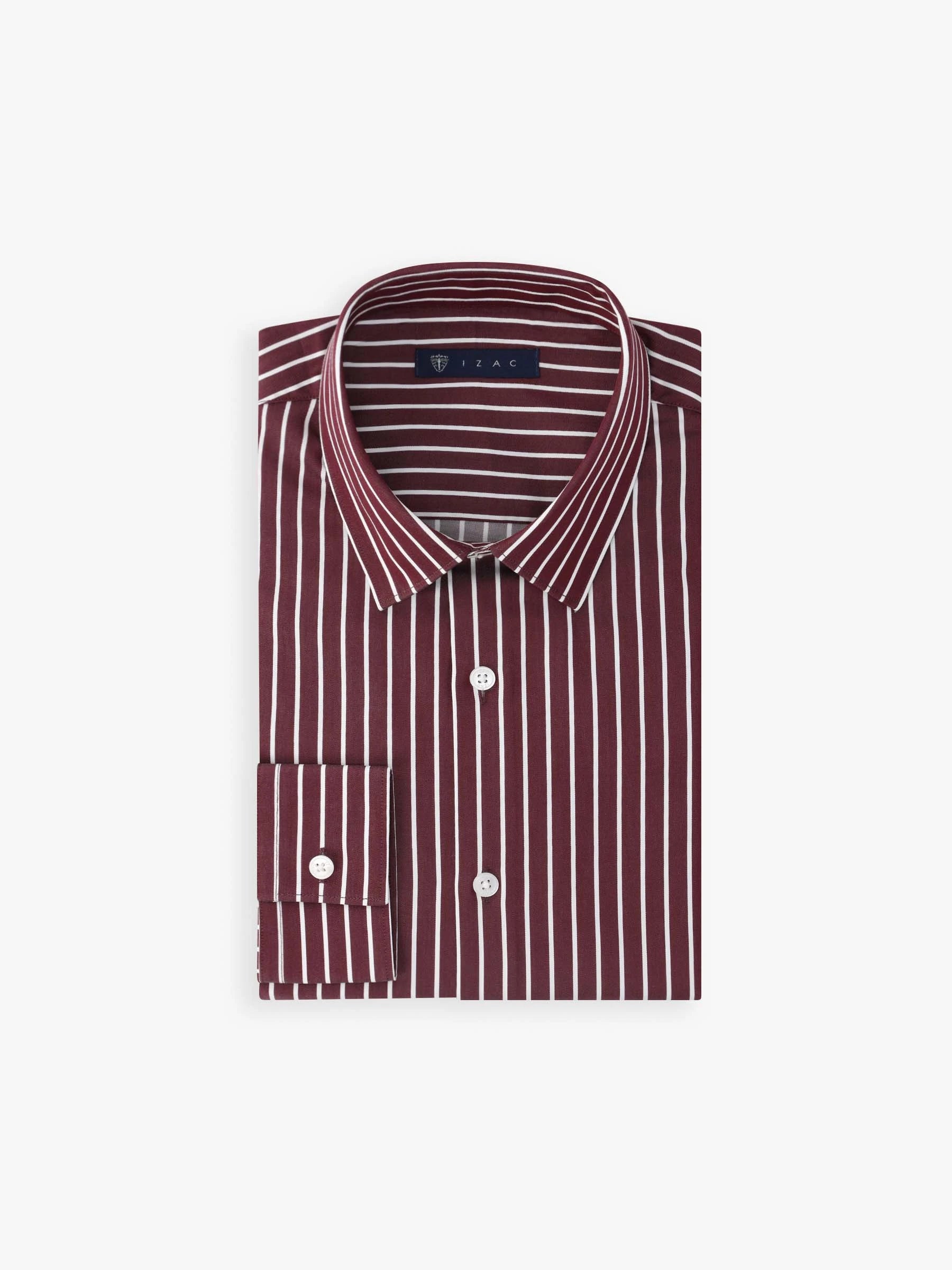 Chemise à rayures bordeaux