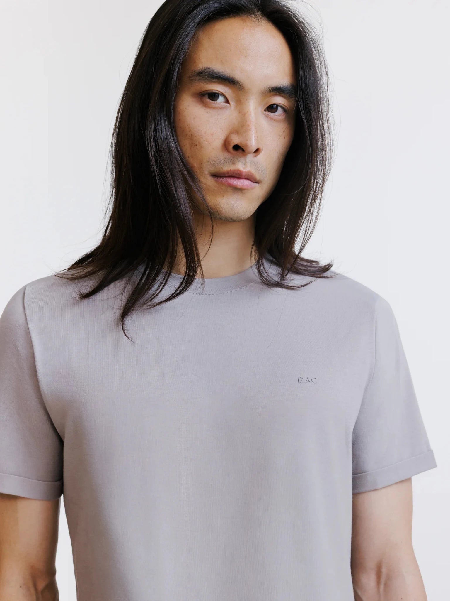 Taupe crew neck T-shirt