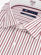 Chemise à rayures bordeaux - IZAC