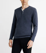 T-shirt avec boutons marine - IZAC