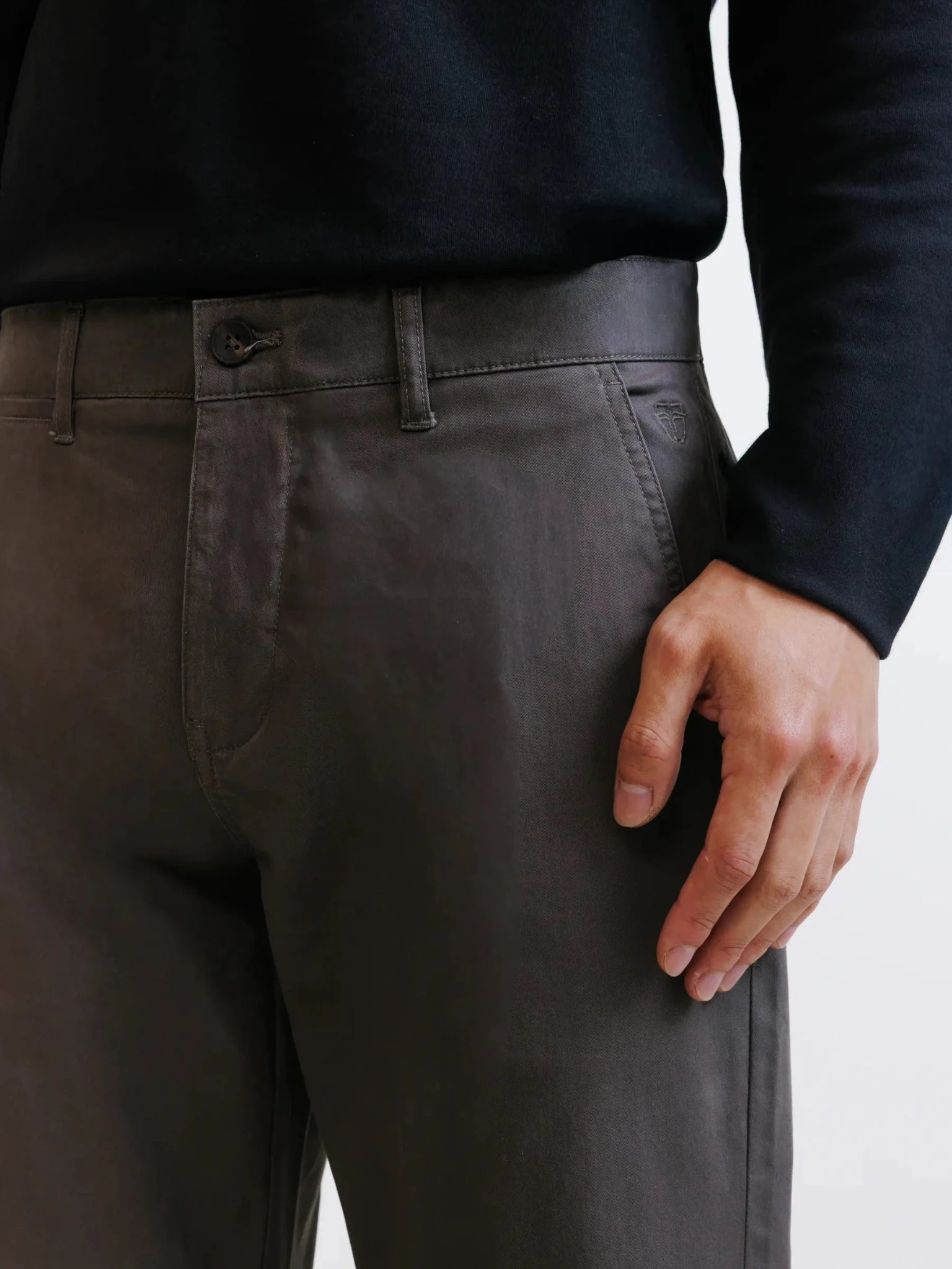 Chestnut stretch cotton pants