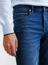 Jean 5 poches slim bleu moyen